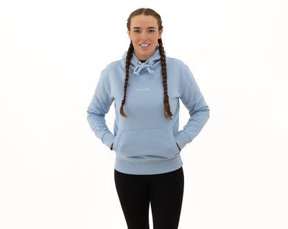 simple. hoodie. waffle. light-blue.