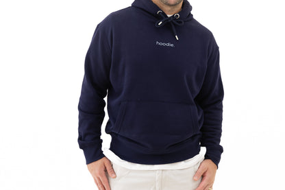 simple. hoodie. waffle. oxford-navy.