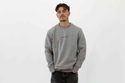 simple. sweatshirt. snug. grey-marl.