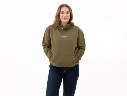 simple. hoodie. waffle. khaki.