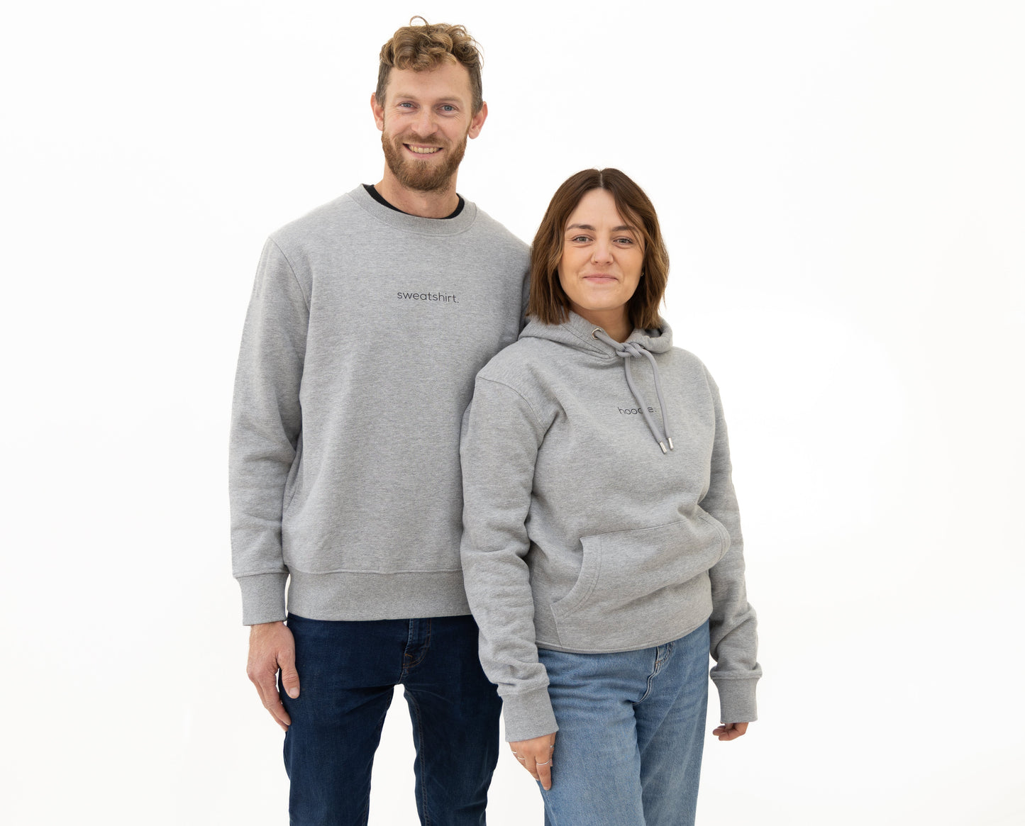 simple. hoodie. waffle. grey-marl.