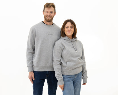 simple. hoodie. waffle. grey-marl.