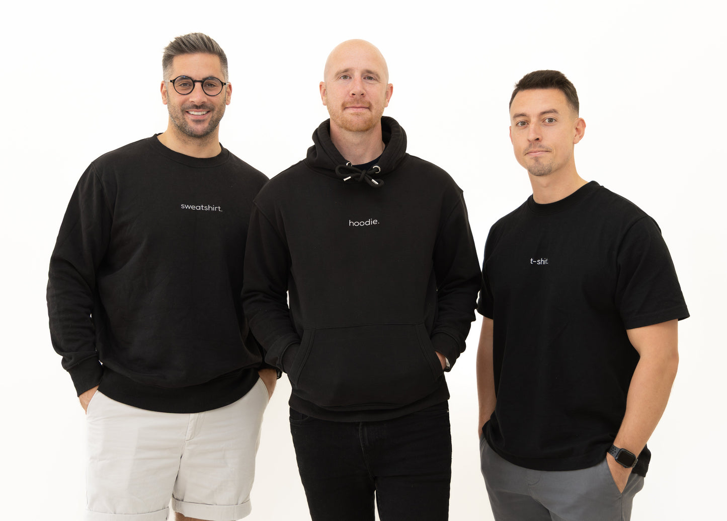 simple. sweatshirt. snug. black.