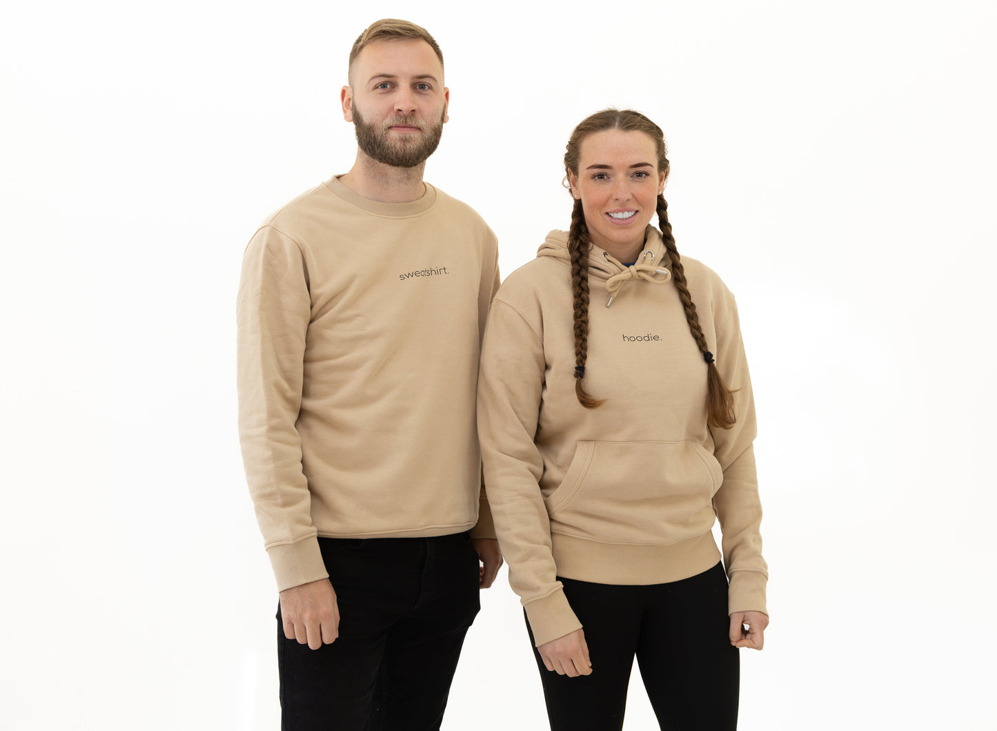 simple. hoodie. waffle. desert-sand.