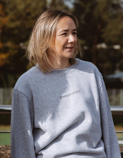 simple. sweatshirt. snug. grey-marl.