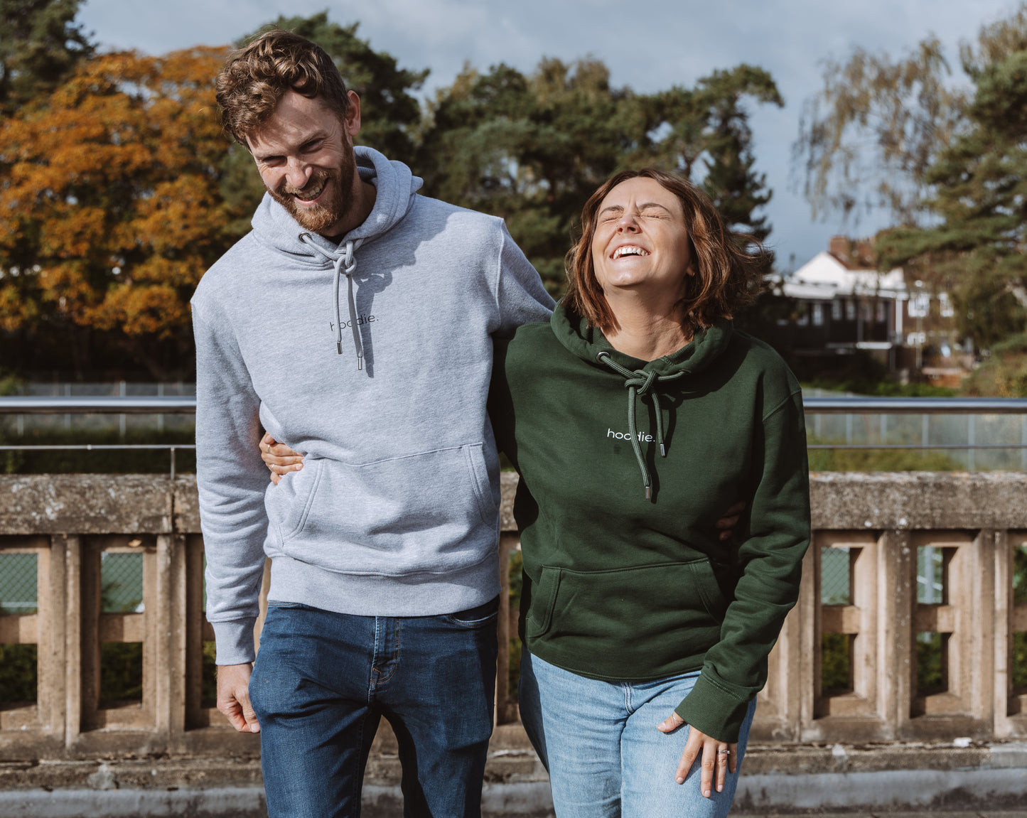 simple. hoodie. waffle. forest-green.
