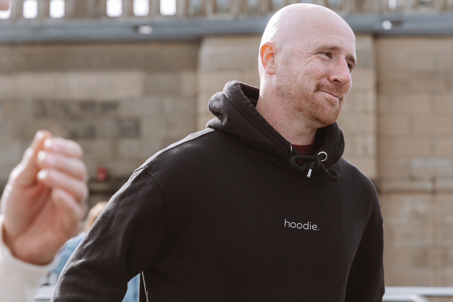 simple. hoodie. waffle. black.