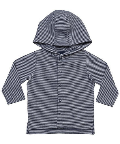 Organic Baby Stripy Hooded Tshirt