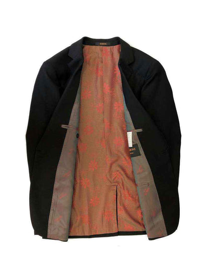 Black 1-button Regular Fit Suit