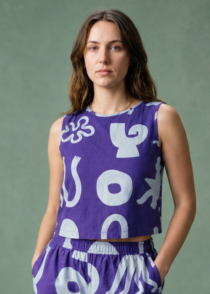 Organic Cotton & Linen Two-Way Tank