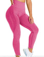 Seamless Yoga Pants - Moisture-Wicking Comfort in Stylish Brown for Gym and Everyday Wear