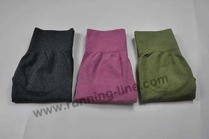 Seamless Yoga Pants - Moisture-Wicking Comfort in Stylish Brown for Gym and Everyday Wear