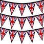 Remembrance Day - Poppy Flag - 3m Fabric Bunting With 15 Individual Triangles