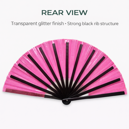 XL Festival Fan - Disco Glitter, Pink