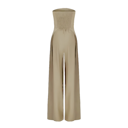Rae - Elegant Strapless Jumpsuit with Wide Legs