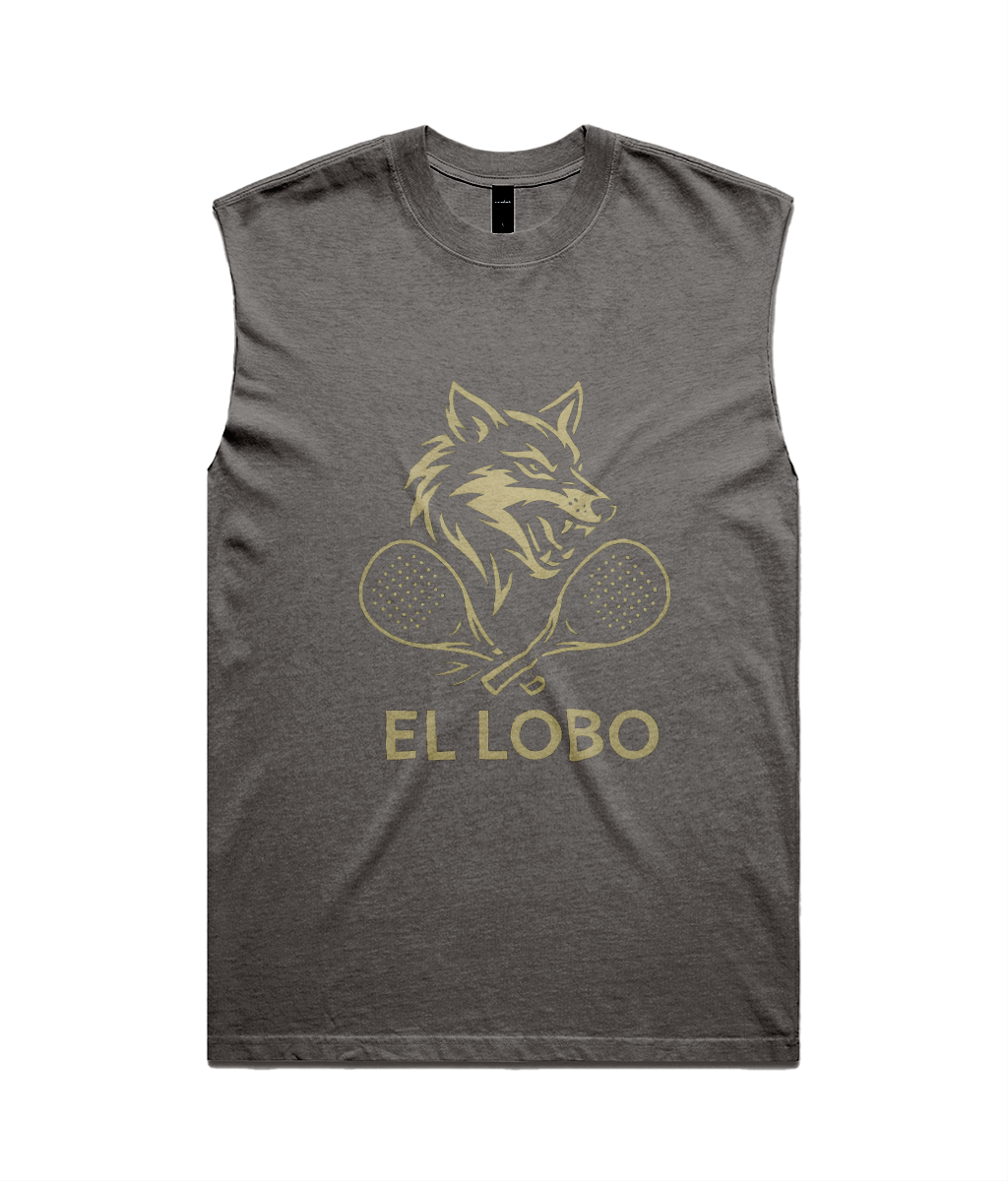 El Lobo "The Wolf" Heavy Faded Men's Padel Court Tank Top – Limited Edition by Corcuera