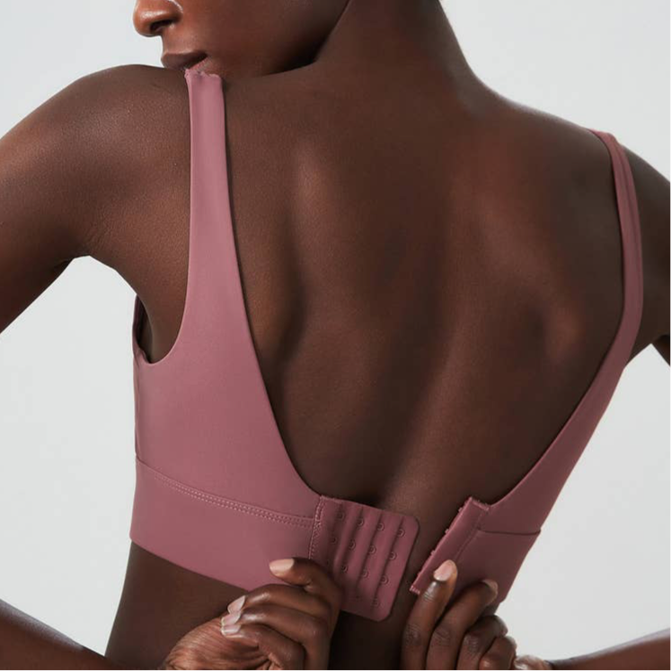 Women’s Adjustable High-Support Active Bra – Dusky Rose-3