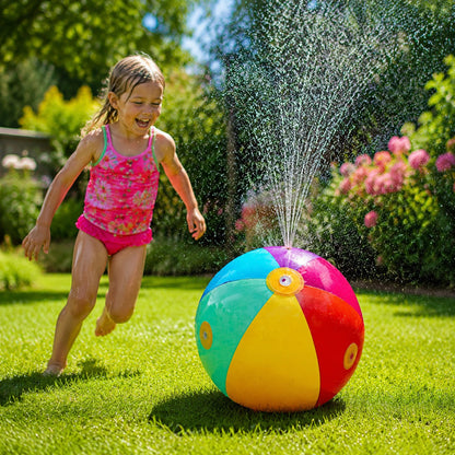Sprinkler Beach Ball – Inflatable Water Fun for Summer Play