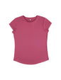 Organic Cotton Rolled Sleeve T-shirt: Womens