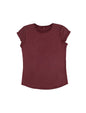Organic Cotton Rolled Sleeve T-shirt: Womens