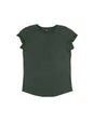 Organic Cotton Rolled Sleeve T-shirt: Womens
