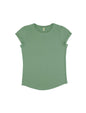 Organic Cotton Rolled Sleeve T-shirt: Womens