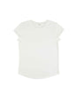 Organic Cotton Rolled Sleeve T-shirt: Womens