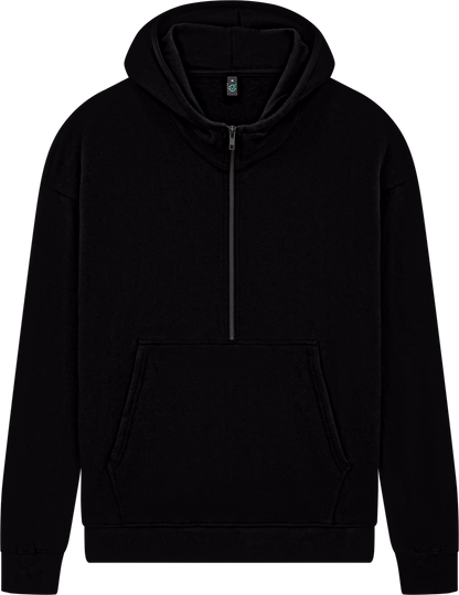 Organic Half Zip Hoodie: Unisex