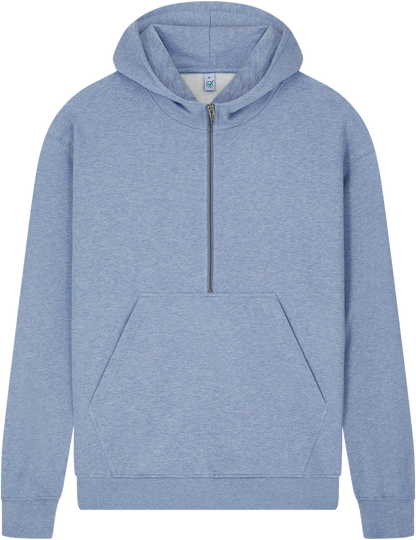 Organic Half Zip Hoodie: Unisex