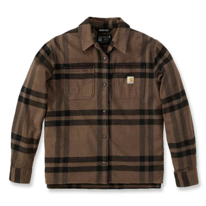 Carhartt 105989 Women's Rugged Flex Loose Fit Midweight Flannel Long-Sleeve Plaid Shirt