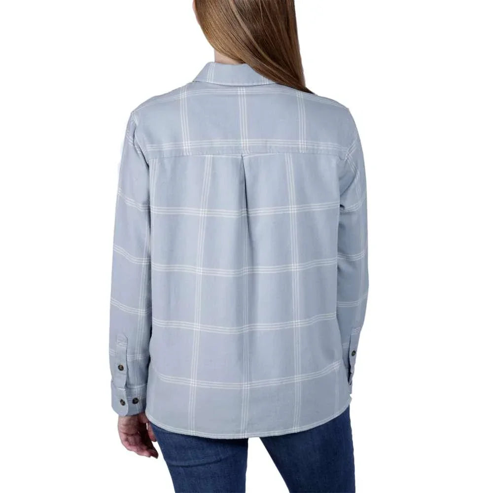 Carhartt 105989 Women's Rugged Flex Loose Fit Midweight Flannel Long-Sleeve Plaid Shirt