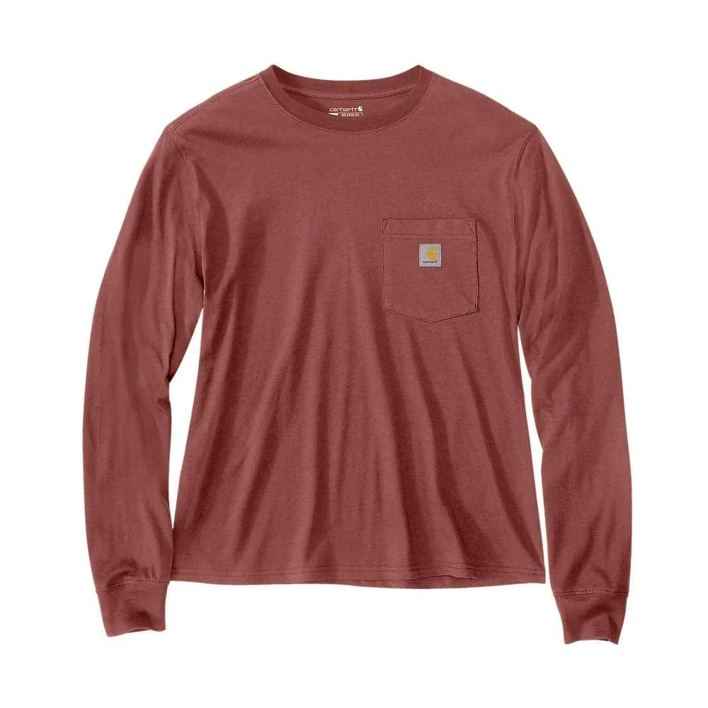 Carhartt 106121 Women's Relaxed Fit Lightweight Long-Sleeve Pocket T-Shirt