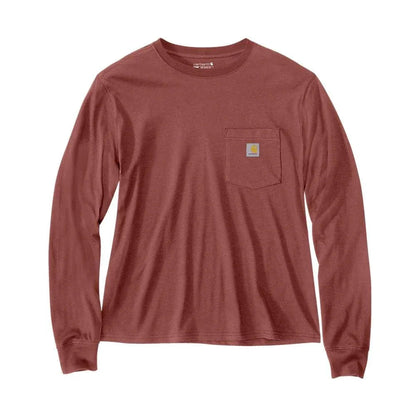 Carhartt 106121 Women's Relaxed Fit Lightweight Long-Sleeve Pocket T-Shirt