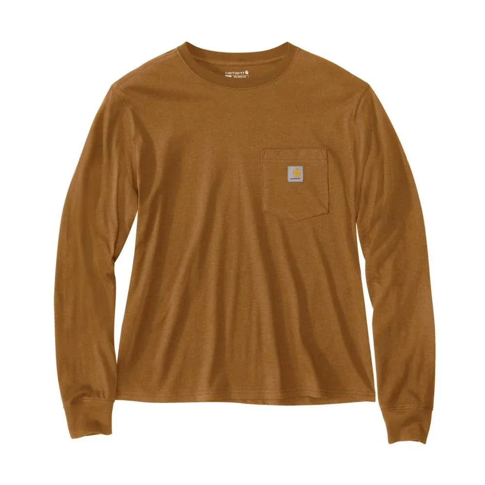 Carhartt 106121 Women's Relaxed Fit Lightweight Long-Sleeve Pocket T-Shirt