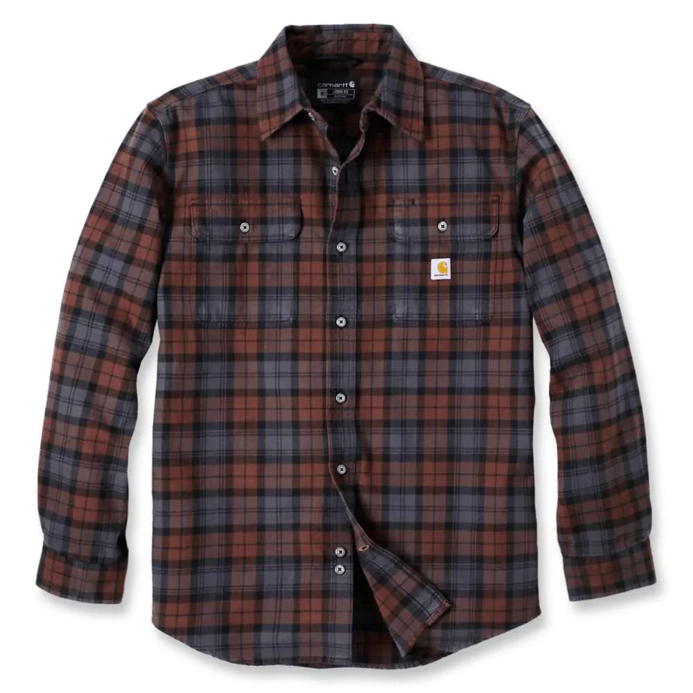 Carhartt 106356 Loose Fit Heavyweight Flannel Long-Sleeve Plaid Shirt