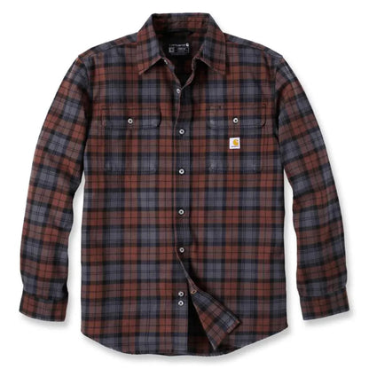 Carhartt 106356 Loose Fit Heavyweight Flannel Long-Sleeve Plaid Shirt