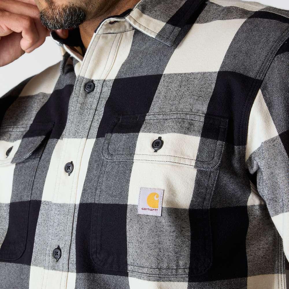 Carhartt 107013 Loose Fit Heavyweight Flannel Long-Sleeve Plaid Shirt