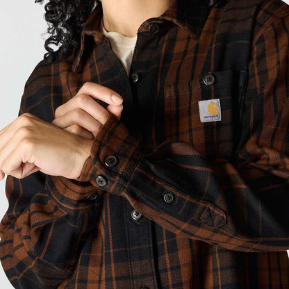 Carharrt 107136 Women's  Tncl Srs LseFit Twll Plaid Shrt