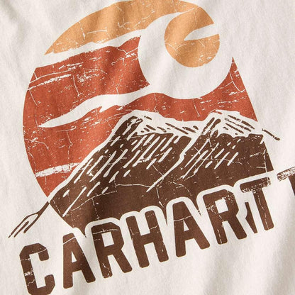 Carhartt 107260 Relaxed Fit Heavyweight Long-Sleeve Mountain Graphic T-Shirt