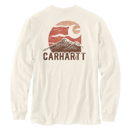 Carhartt 107260 Relaxed Fit Heavyweight Long-Sleeve Mountain Graphic T-Shirt