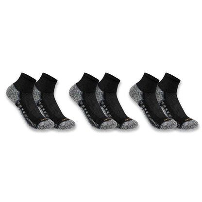 Carhartt SQ5283M FORCE Midweight Quarter Sock 3 Pack