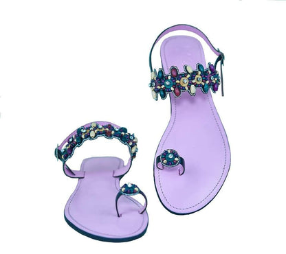 African Fashion Ankara Beaded Sandals