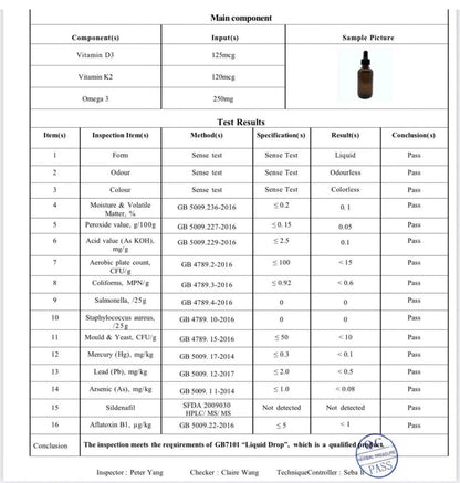 PreciousVita Vitamin D3+K2 liquid Drops
