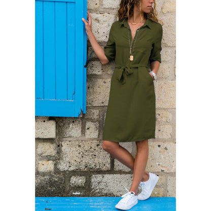 Seven Sleeve Shirt Dress