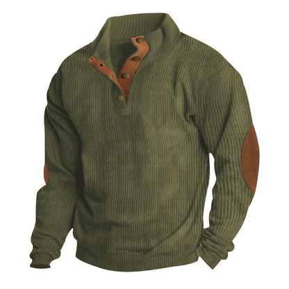 Casual Stand Collar Long Sleeve Sweater
