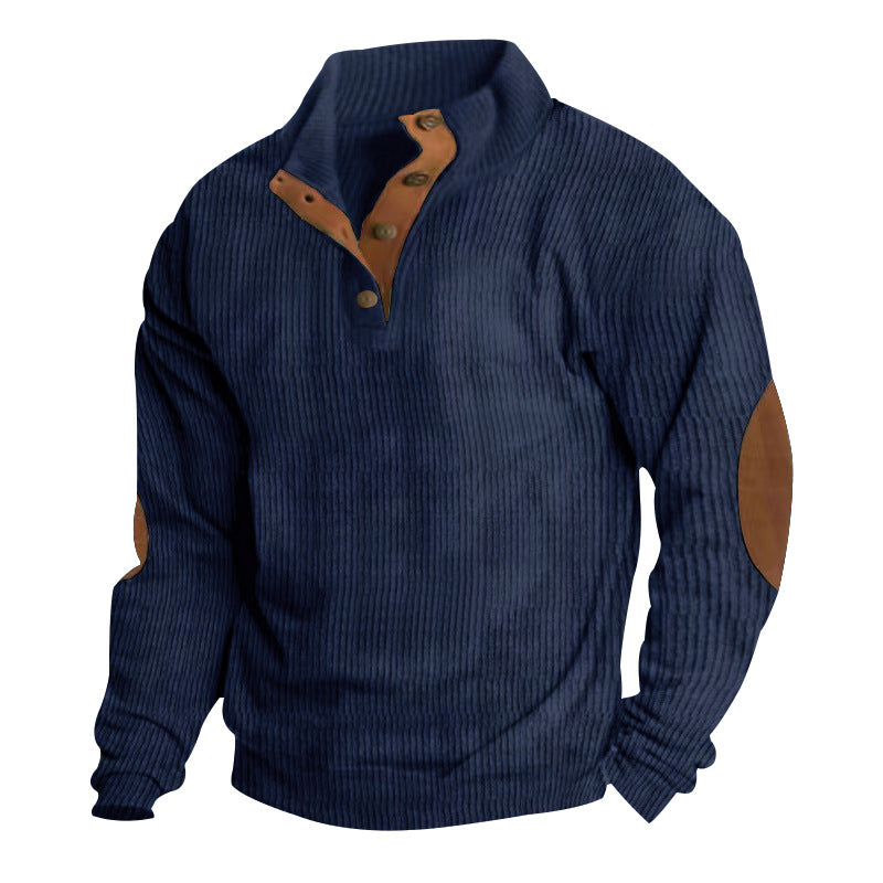 Casual Stand Collar Long Sleeve Sweater