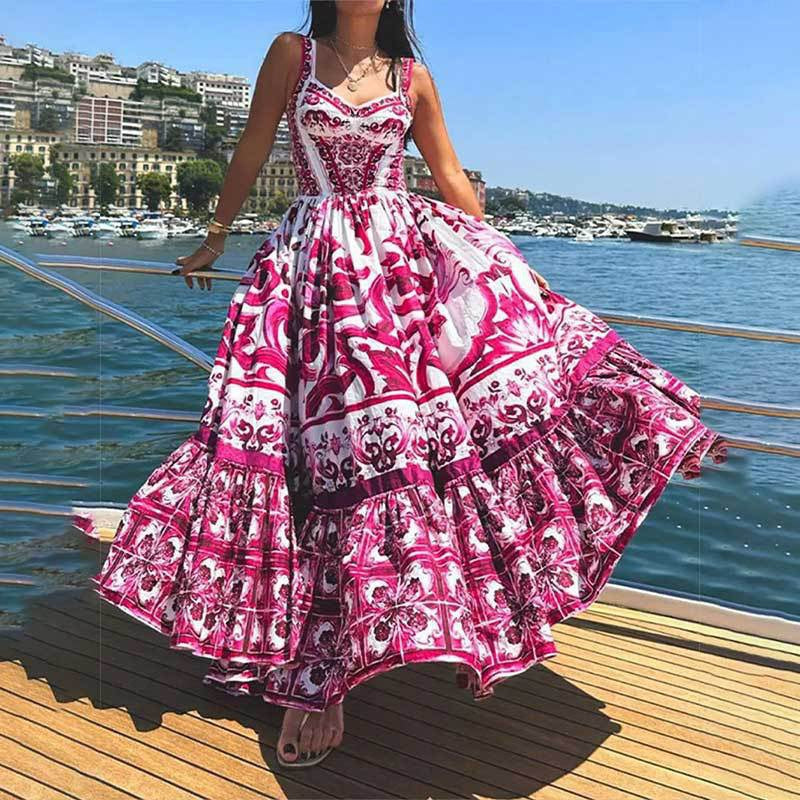 Printed Sling Dress