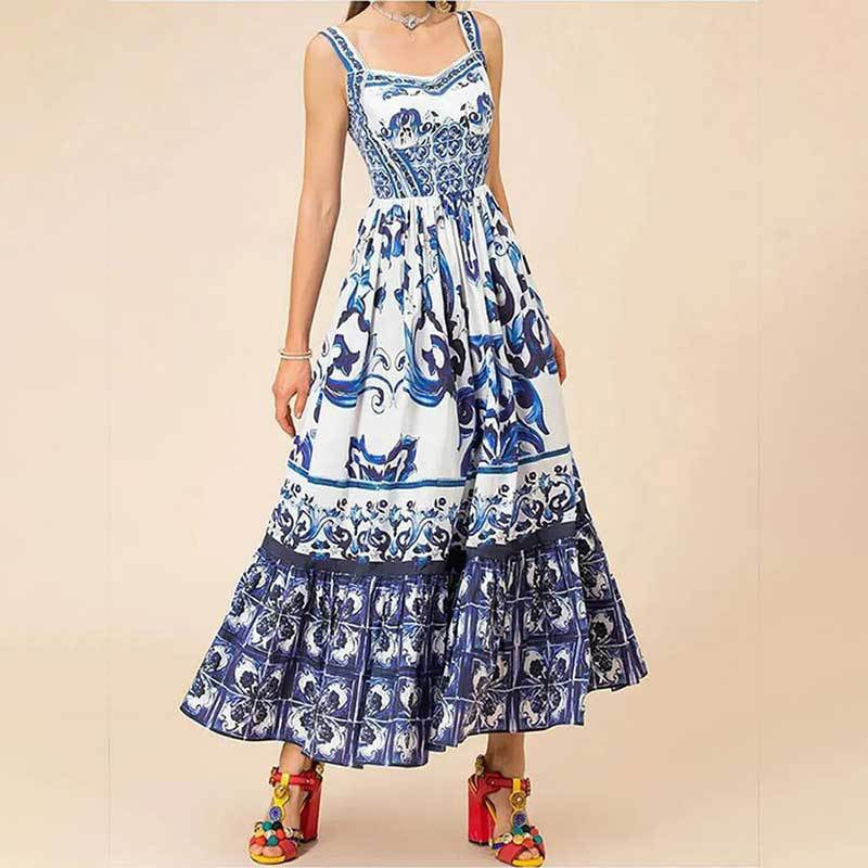 Printed Sling Dress