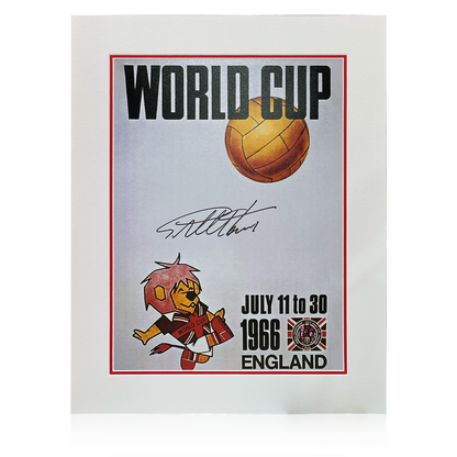Geoff Hurst Signed World Cup 1966 Poster Mount