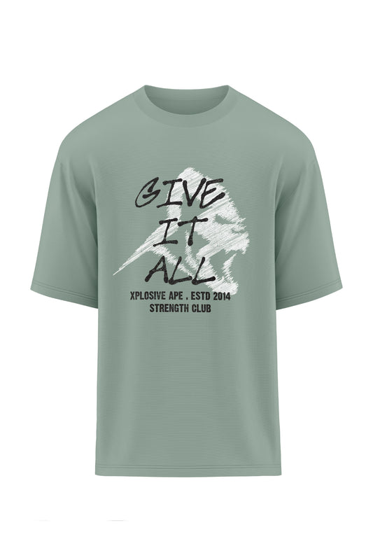 XAPE Give It All Oversized Tee - Sage